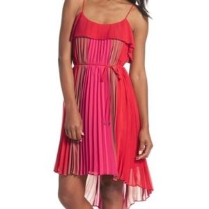 Adelyn Rae Women's Red Pepper Pleated Dress
